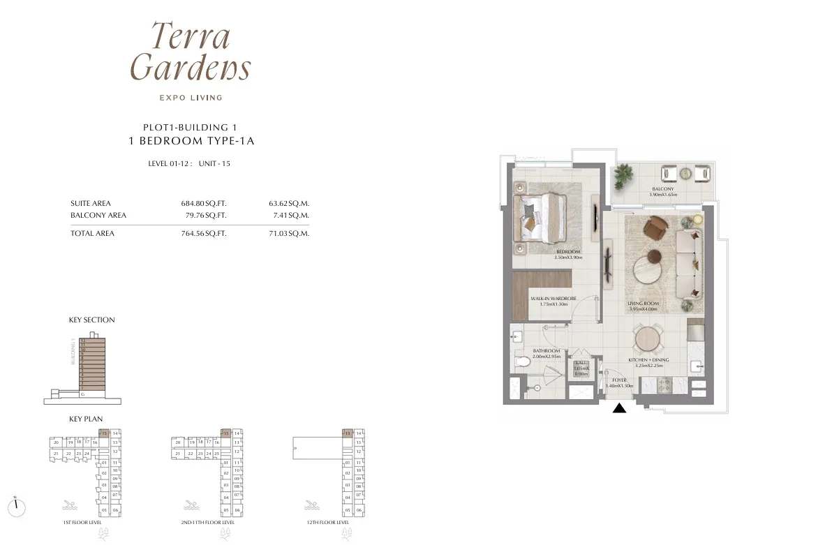 1 Bedroom Apartment floor plan
